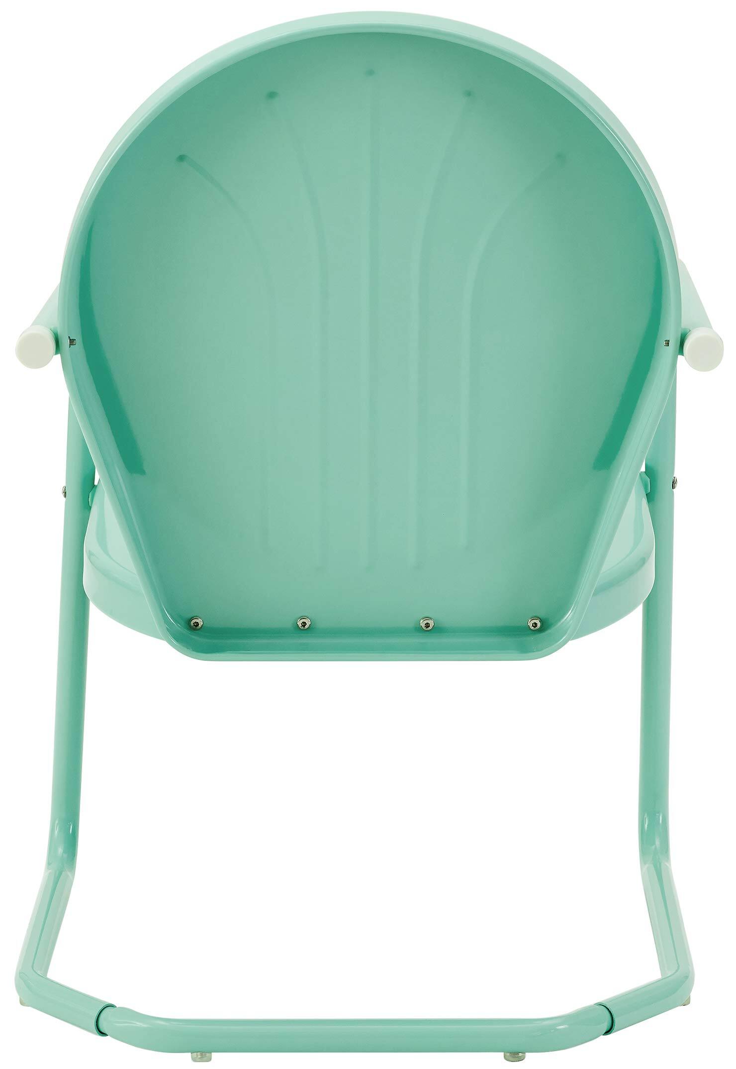 Left. Crosley Furniture - Griffith Retro Outdoor Chair - Aqua Gloss.