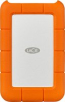 LaCie - Rugged USB-C 2TB External USB 3.1 Gen 1 Portable Hard Drive - Orange/Silver - Front_Zoom