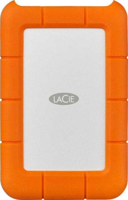Front Zoom. LaCie - Rugged USB-C 2TB External USB 3.1 Gen 1 Portable Hard Drive - Orange/Silver.