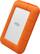 Left. LaCie - Rugged 2TB External Thunderbolt and USB Type-C Portable Hard Drive - Orange/Silver.