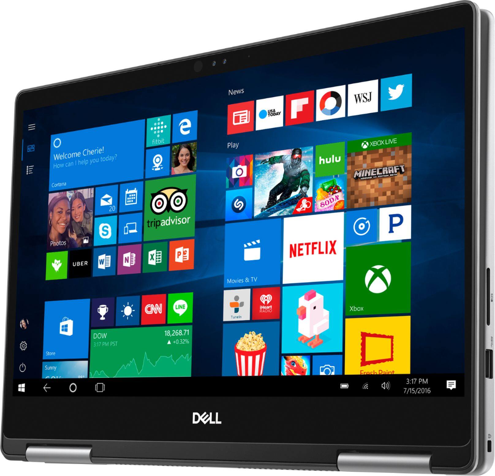 Alt View 15. Dell - Inspiron 2-in-1 13.3" Touch-Screen Laptop - Intel Core i7 - 16GB Memory - 256GB Solid State Drive - Era Gray.