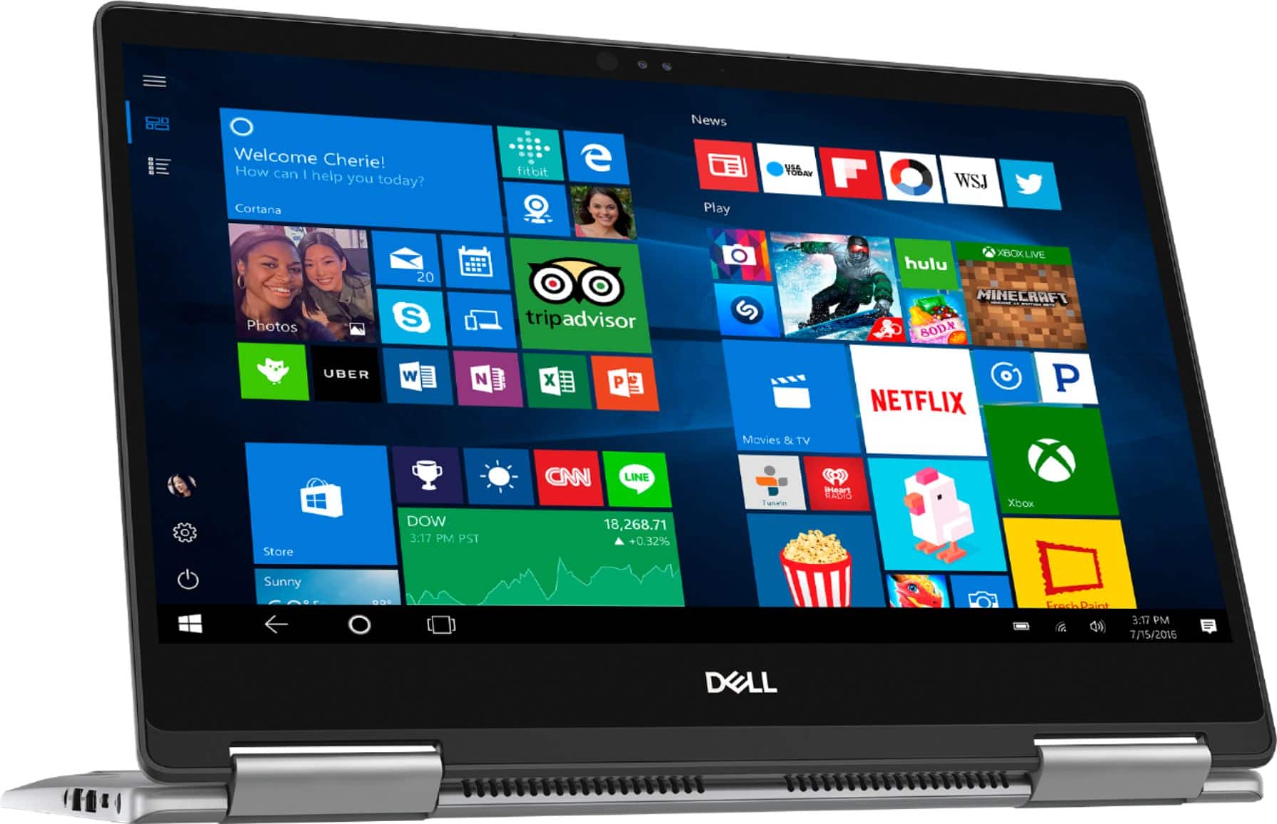 Alt View 17. Dell - Inspiron 2-in-1 13.3" Touch-Screen Laptop - Intel Core i7 - 16GB Memory - 256GB Solid State Drive - Era Gray.