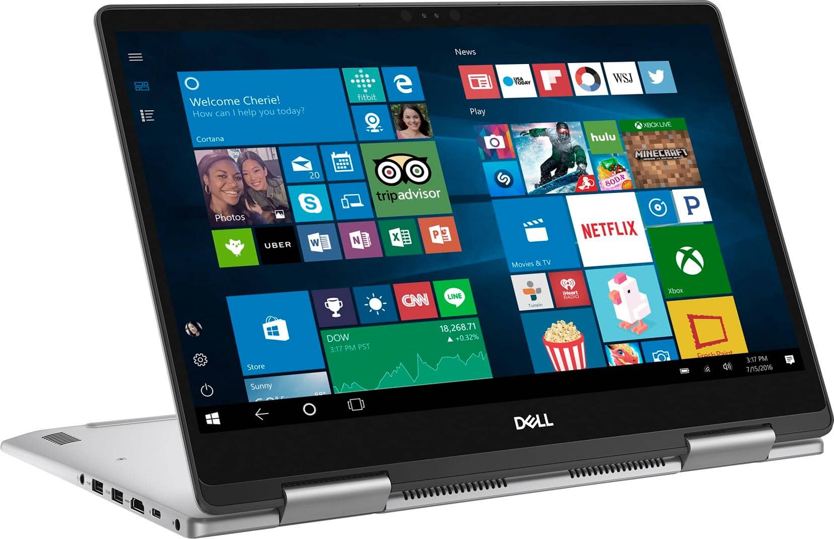 Alt View 13. Dell - Inspiron 2-in-1 15.6" Touch-Screen Laptop - Intel Core i5 - 8GB Memory - 2TB Hard Drive.