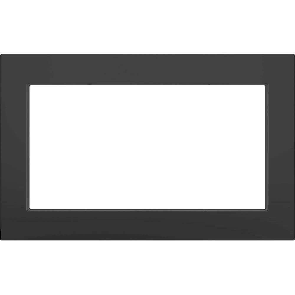 Front. GE - 27" Built-In Microwave Trim Kit - Black.