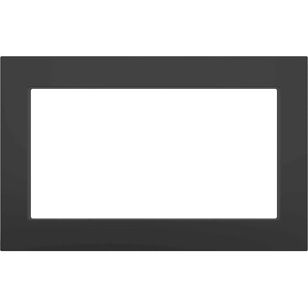 Front. GE - 27" Built-In Microwave Trim Kit - Black.