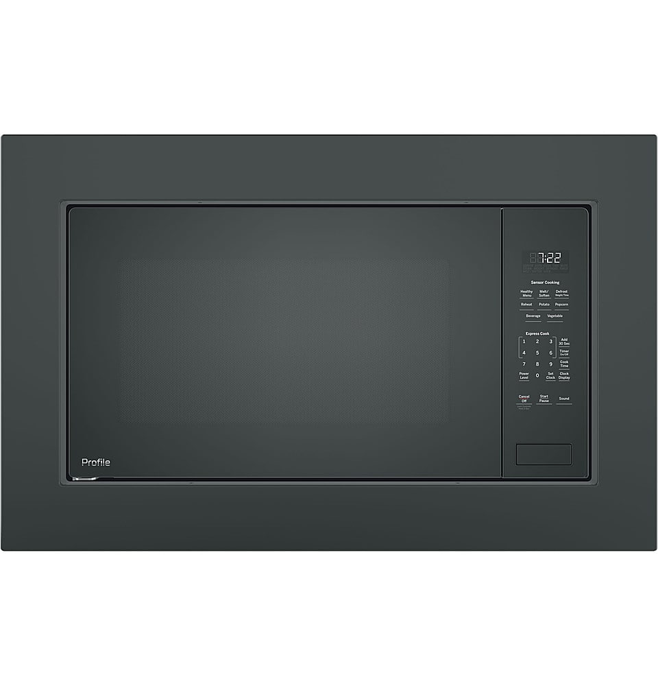 Alt View 11. GE - 27" Built-In Microwave Trim Kit - Black.