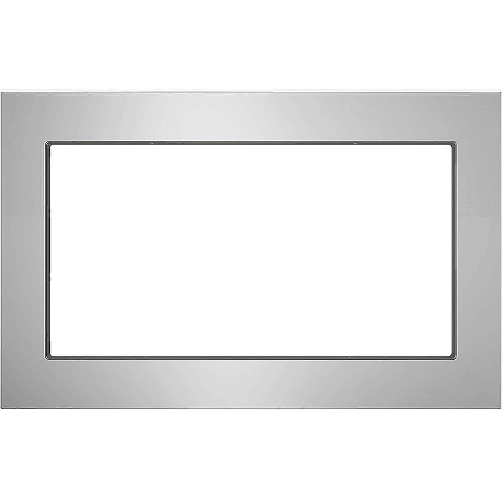 GE - 27" Built-In Microwave Trim Kit - Stainless Steel - Front_Zoom