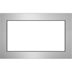 GE - 27" Built-In Microwave Trim Kit - Stainless Steel - Front_Zoom