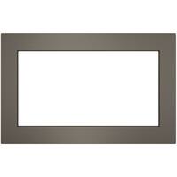 GE - 30" Trim Kit for Profile PEB7227BLTS Microwave - Black Stainless Steel - Front_Zoom