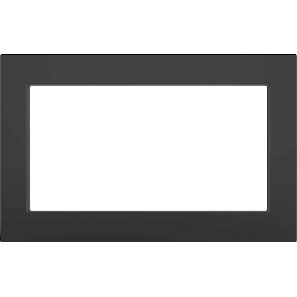Front. GE - 30" Trim Kit for GE Profile Series PEB7227DLBB Microwave - Black.