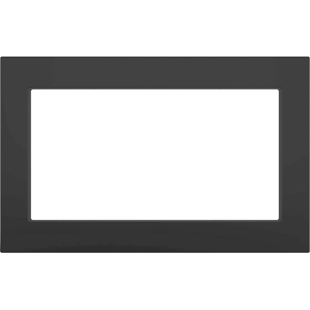 Front. GE - 30" Trim Kit for GE Profile Series PEB7227DLBB Microwave - Black.
