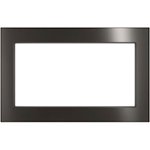Front. GE - 26.9" Trim Kit for Profile Microwaves - Black Stainless Steel.