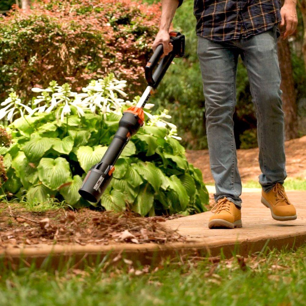 Alt View 25. WORX - WG543 20V 125MPH 410CFM Cordless Handheld Blower (1 x 4.0 Ah Battery and 1 x Charger) - Black.