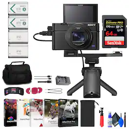Sony - Cyber-shot DSC-RX100 VII Digital Camera with Shooting Grip Kit + More