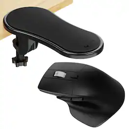 Purely - Delton E5620 Wireless Ergonomic Mouse with 2.4G Connectivity and Adjustable Memory Foam Desk Arm Rest - Wireless - Black