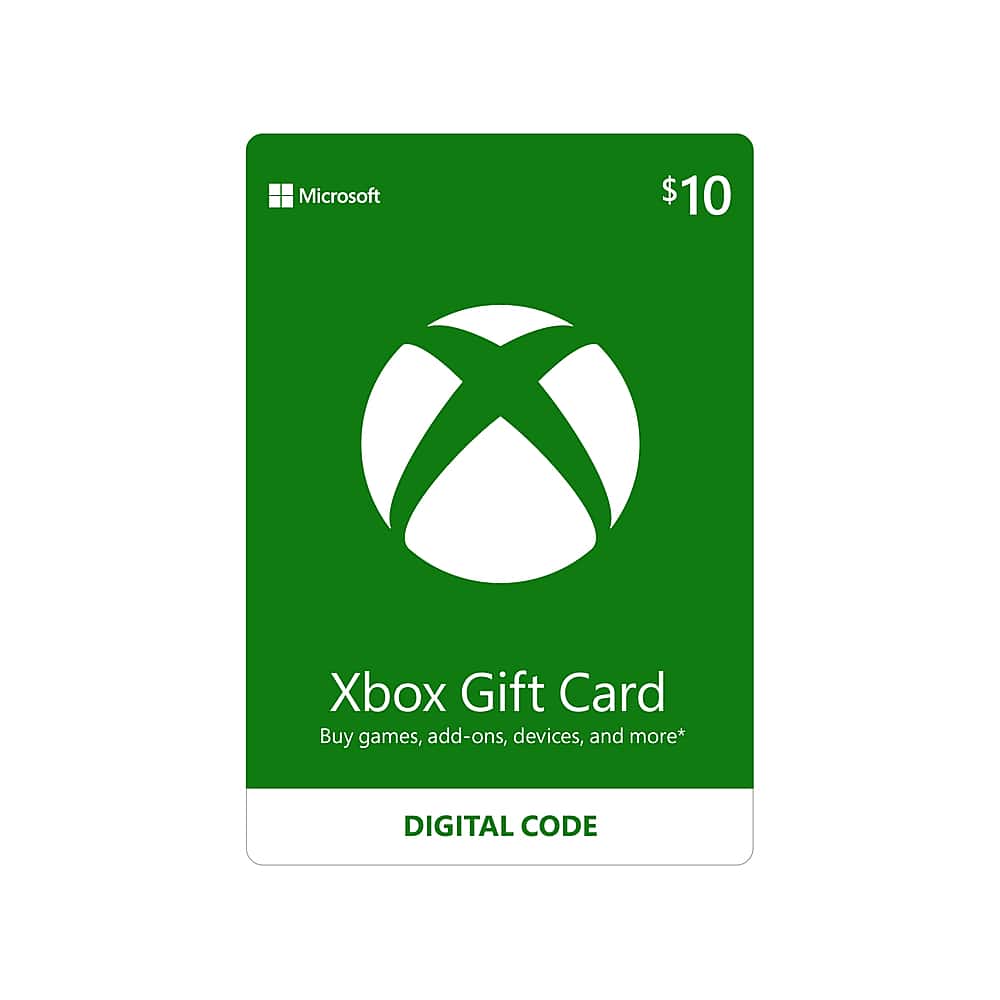 Front. Microsoft - Xbox $10 Gift Card.