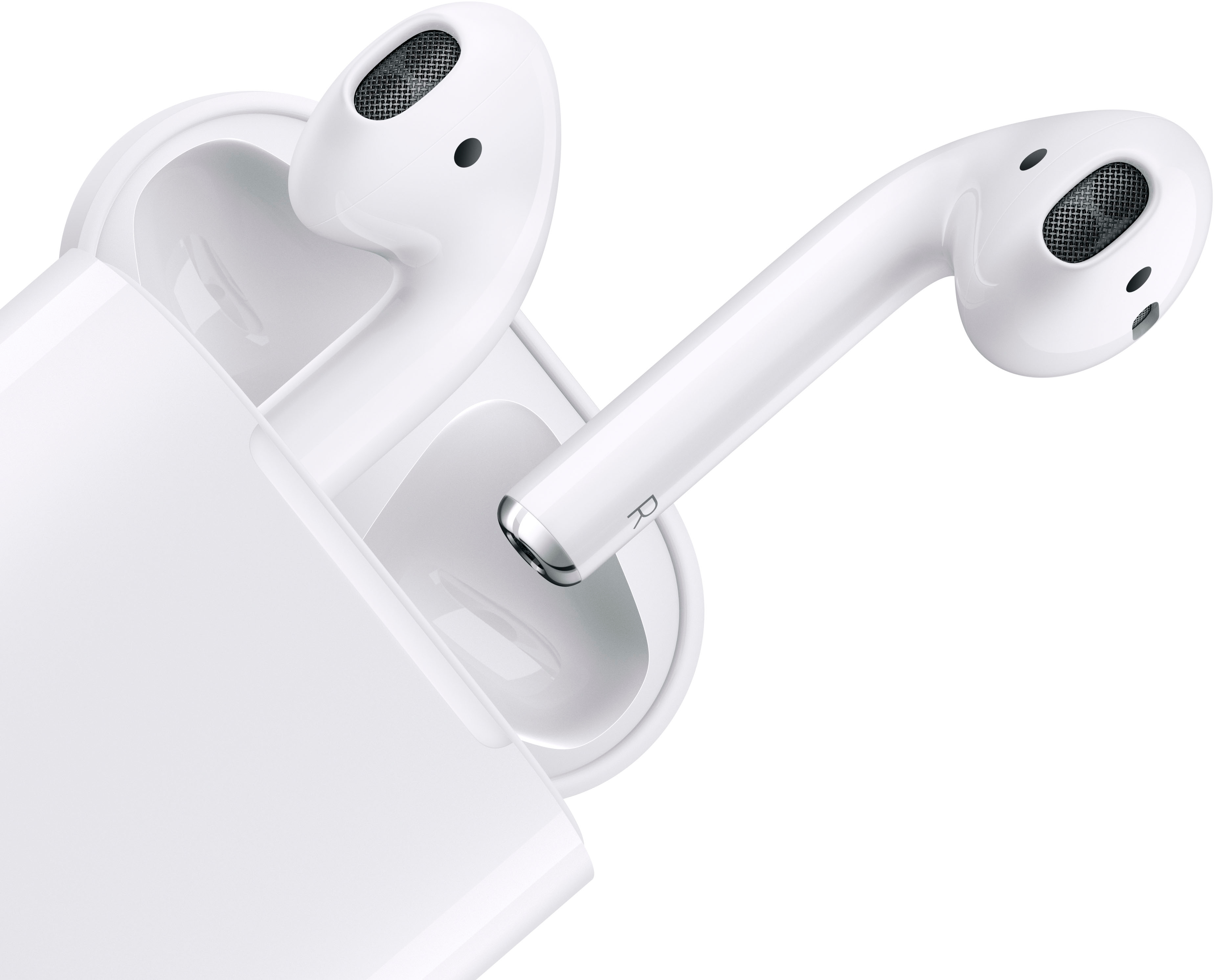 Amazing General Genre Apple AirPods with Charging Case (2nd generation) White MV7N2AM/A - Best Buy