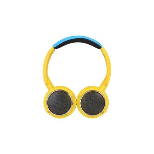 Front. Contixo - KB-300 Wireless On-Ear Headphones - Blue/Yellow.