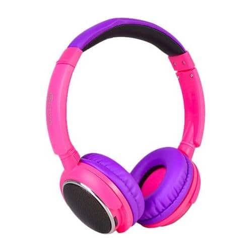 Front. Contixo - KB-300 Wireless On-Ear Headphones - Purple/Pink.