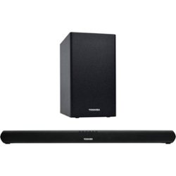 Toshiba - 2.1-Channel Soundbar System with Wireless Subwoofer and Digital Amplifier - Black - Front_Zoom