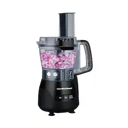 Hamilton Beach - Stack & Snap 4-Cup Food Processor - Black/Transparent
