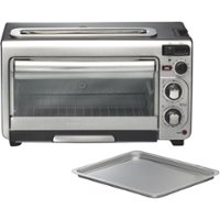 Hamilton Beach - 2-Slice Toaster Oven - Stainless steel - Front_Zoom