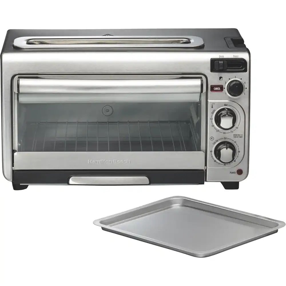Hamilton Beach - 2-in-1 Oven & Toaster - Stainless Steel