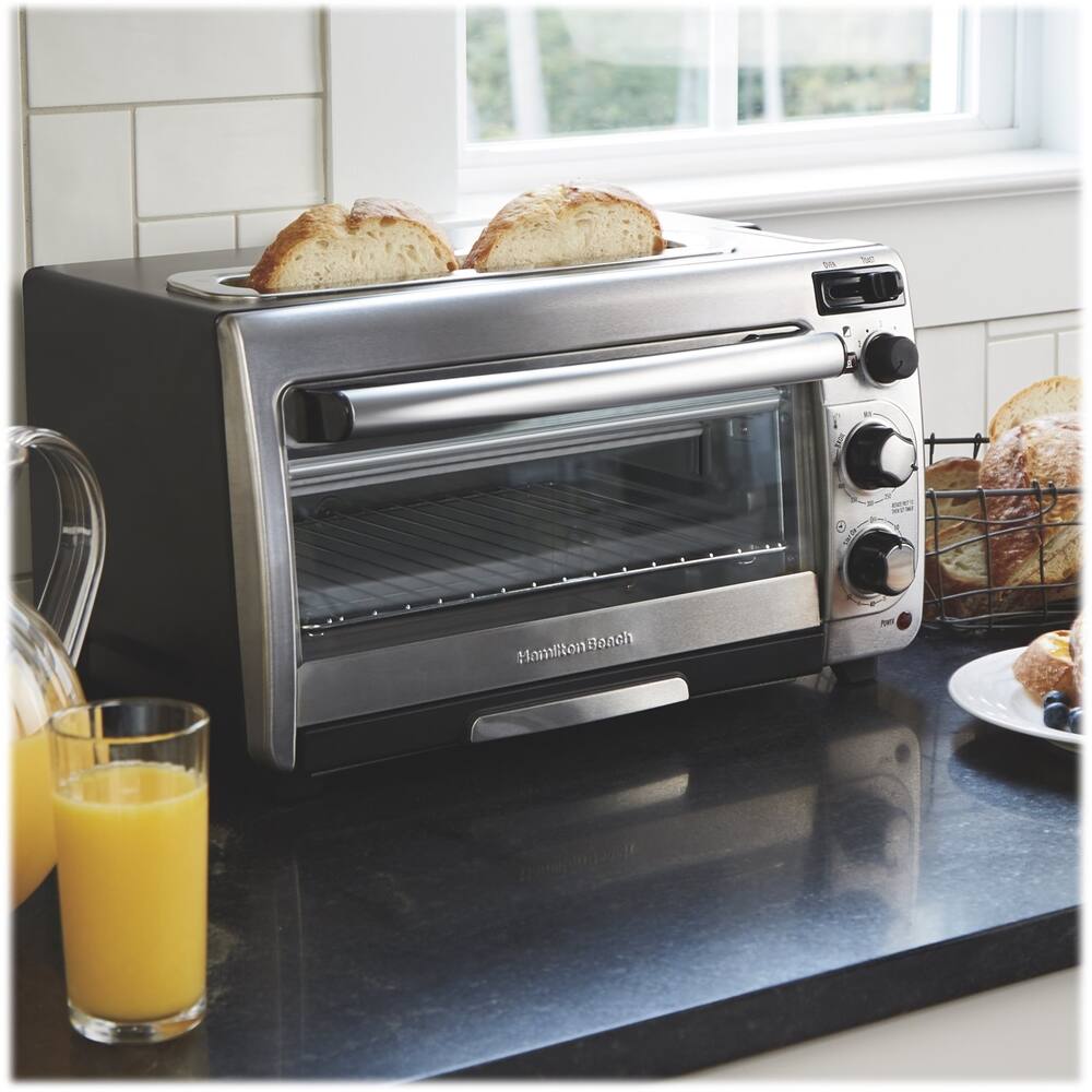 Alt View 12. Hamilton Beach - 2-in-1 Oven & Toaster - Stainless steel.