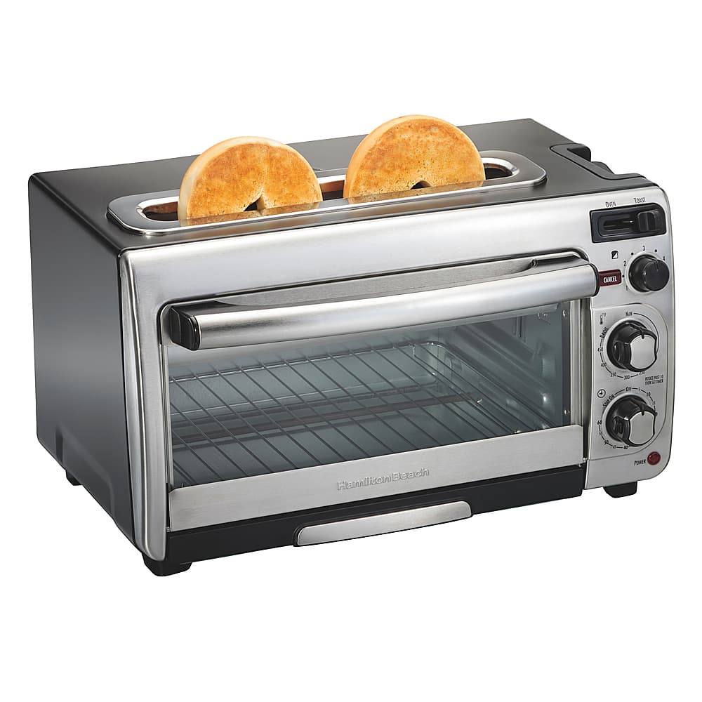 Alt View 16. Hamilton Beach - 2-in-1 Oven & Toaster - Stainless steel.