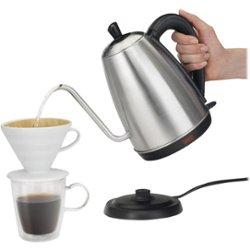 Hamilton Beach - 1.2L Electric Kettle - Stainless steel - Front_Zoom