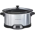 Hamilton Beach - 8 Quart Programmable Set & Forget Slow Cooker - Stainless Steel