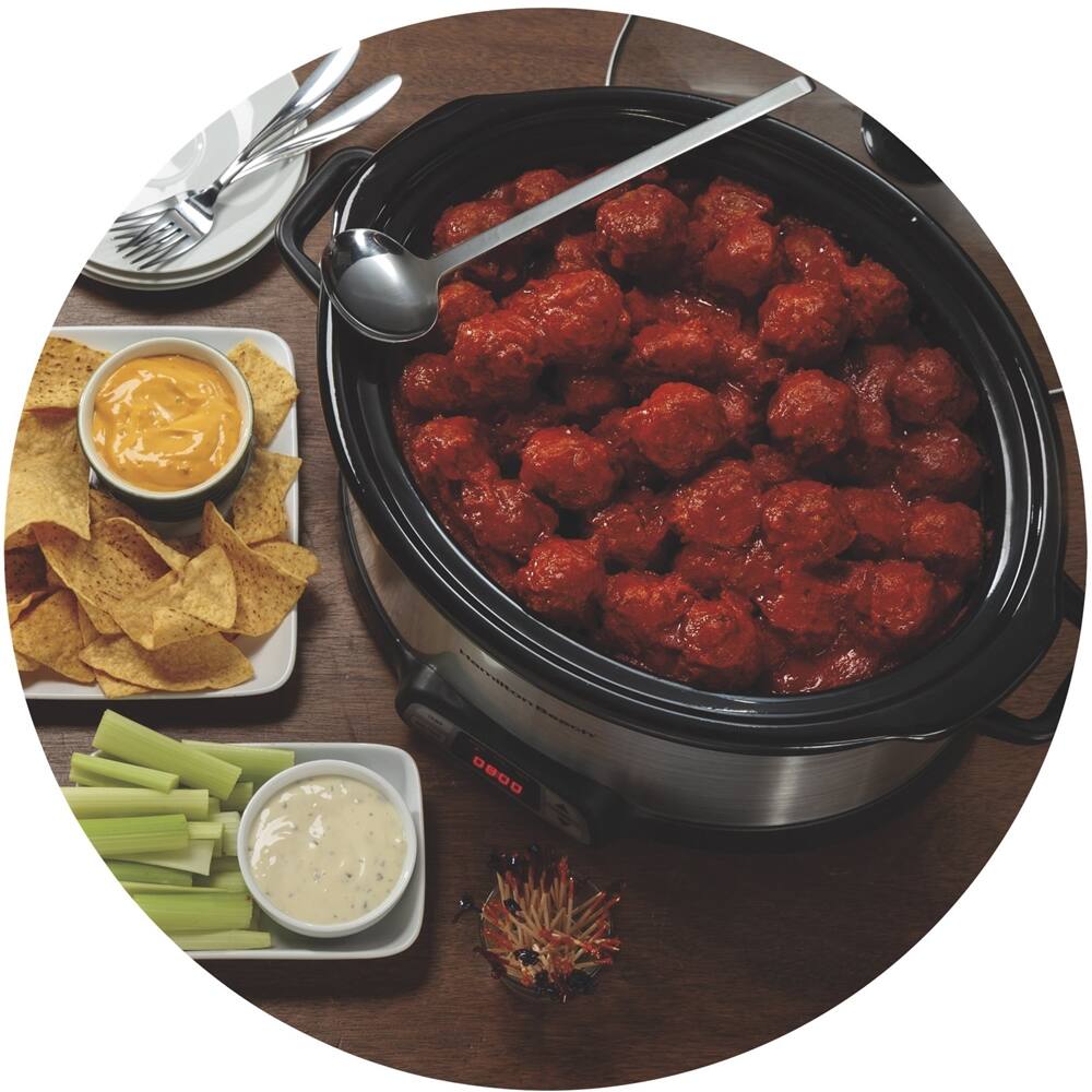 Alt View 12. Hamilton Beach - 8-Quart Slow Cooker - Stainless Steel.