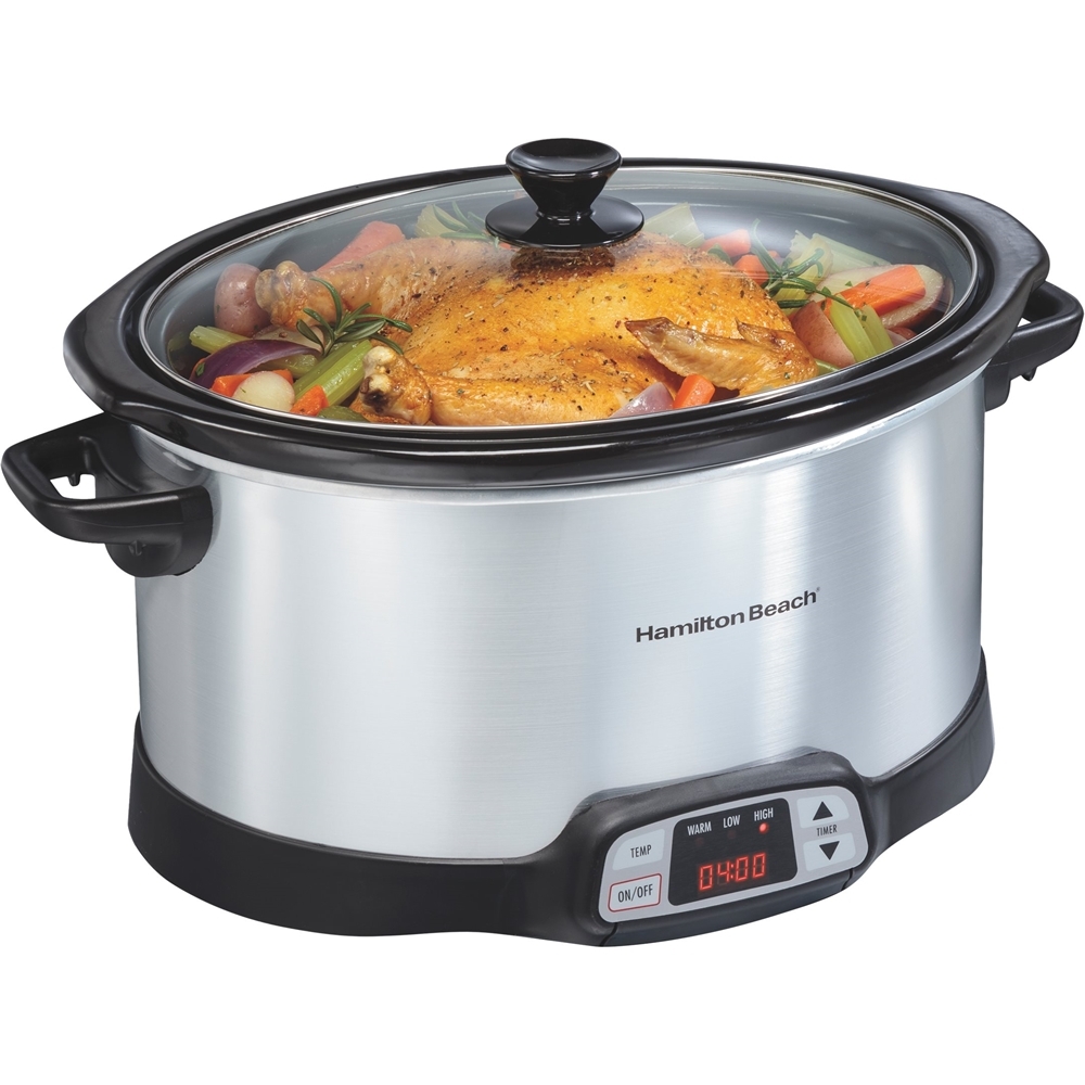 Left View: Cuisinart - Cook Central 6-Quart 3-in-1 Multicooker - Stainless Steel