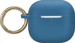 Best Buy essentials™ - Case for Apple AirPods 4 and AirPods 4 with Active Noise Cancellation (ANC) - Blue - Front_Zoom