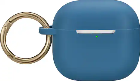 Front. Best Buy essentials™ - Case for Apple AirPods 4 and AirPods 4 with Active Noise Cancellation (ANC) - Blue.