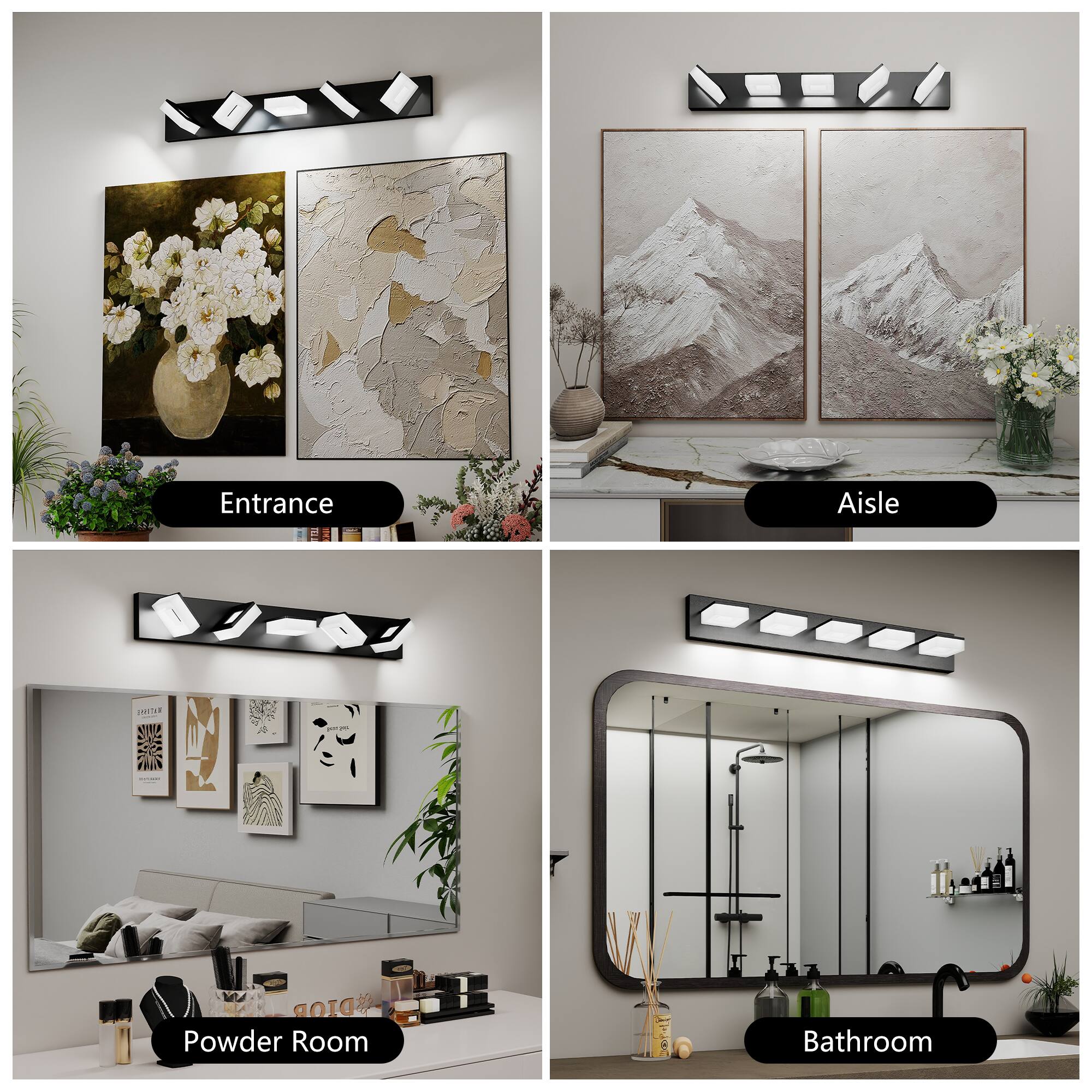 Entrance  
Aisle  
Powder Room  
Bathroom