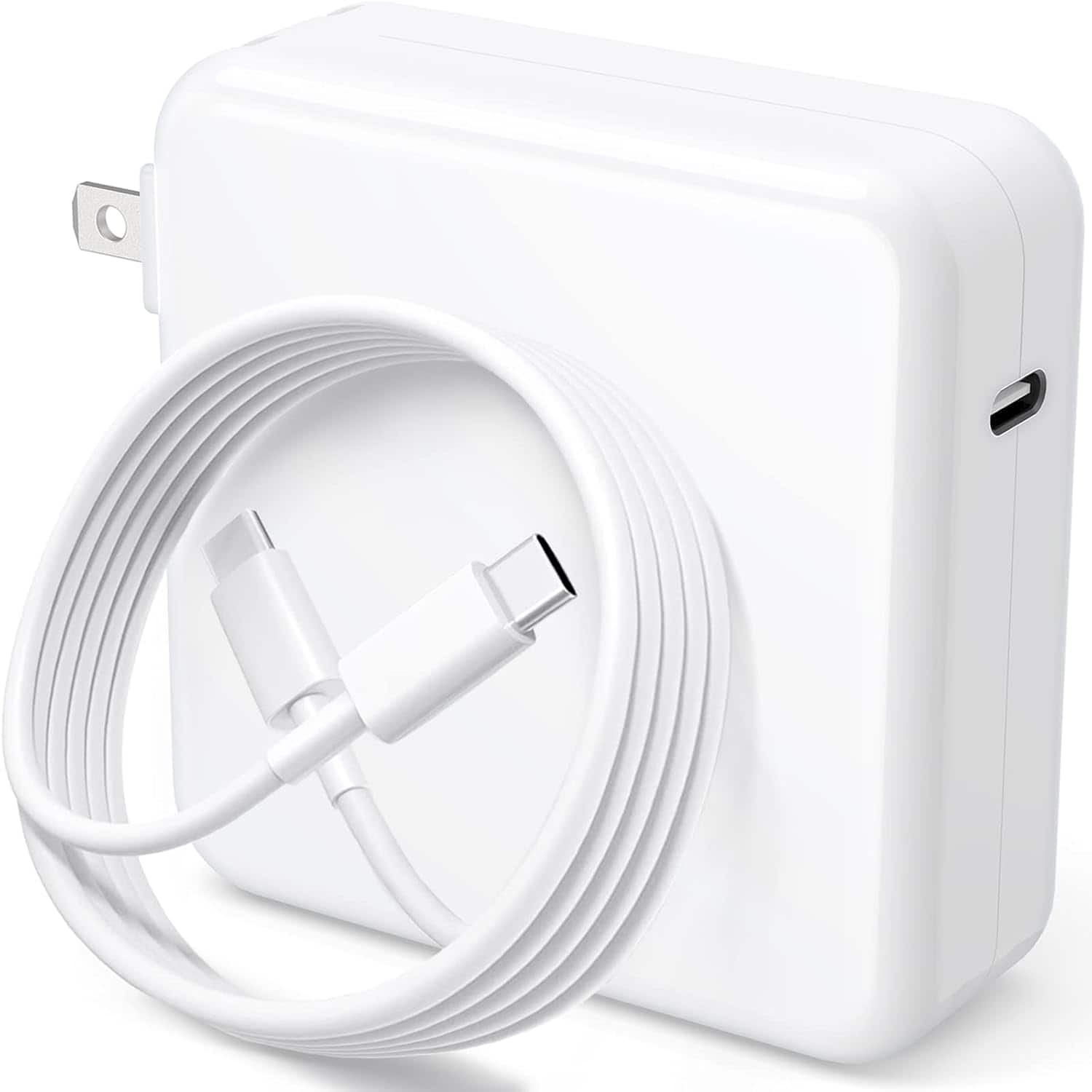 Core Tech - 120W USB-C Fast Charger for MacBook Pro, MacBook Air, iPad Pro, Samsung Galaxy and USB-C Devices - White