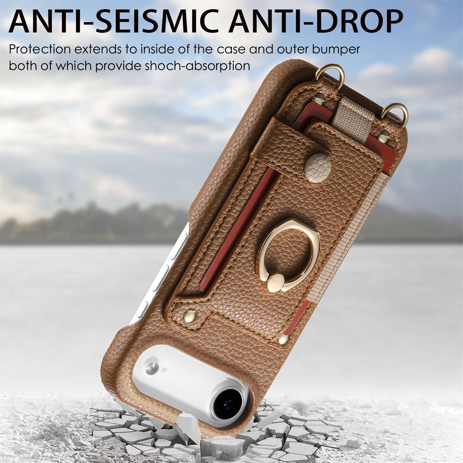 ANTI-SEISMIC ANTI-DROP  
Protection extends to inside of the case and outer bumper both of which provide shock-absorption