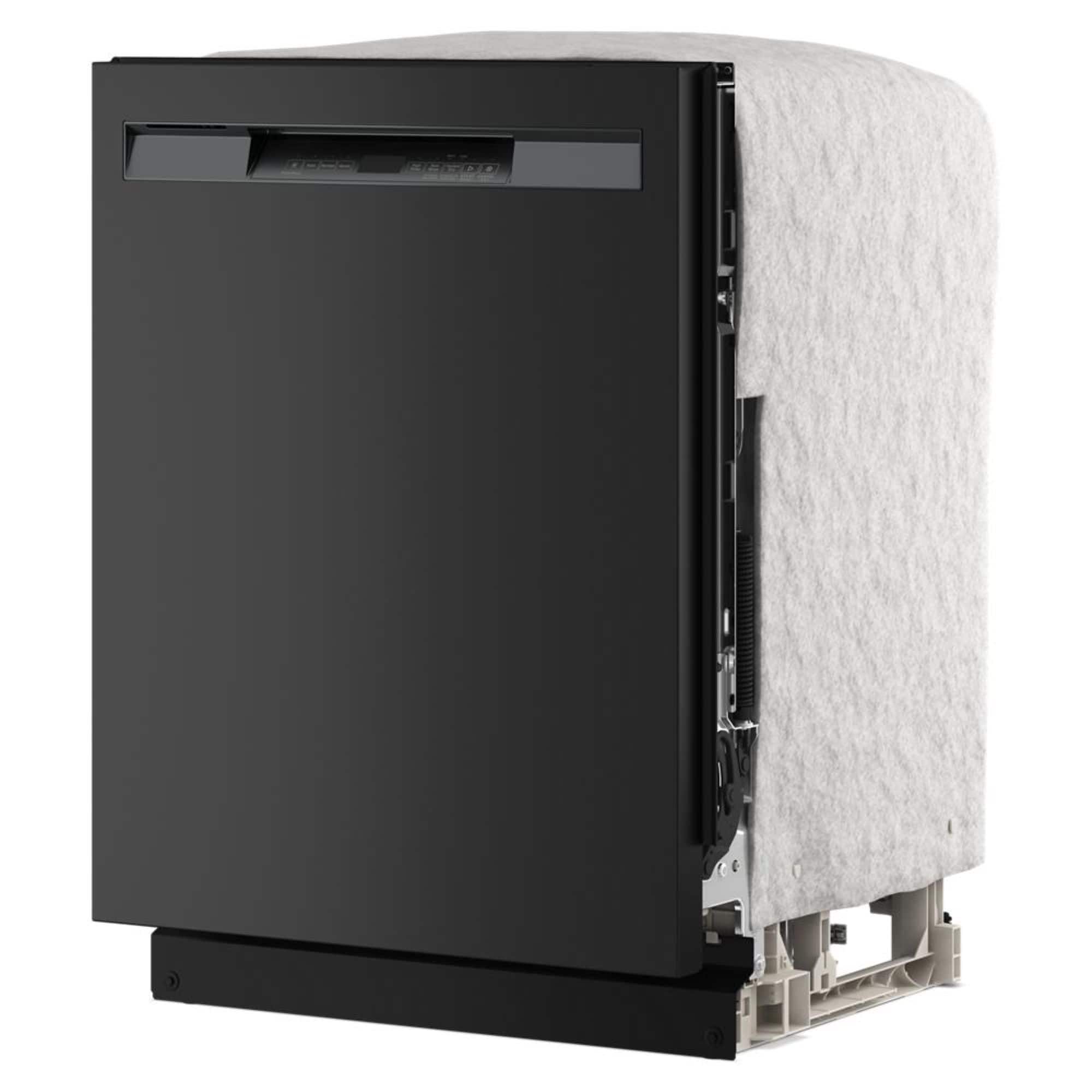 Left. Maytag - 24" Front Control Built-In Stainless Steel Tub Dishwasher with PowerBlast Cycle and 50 dBA - Black.