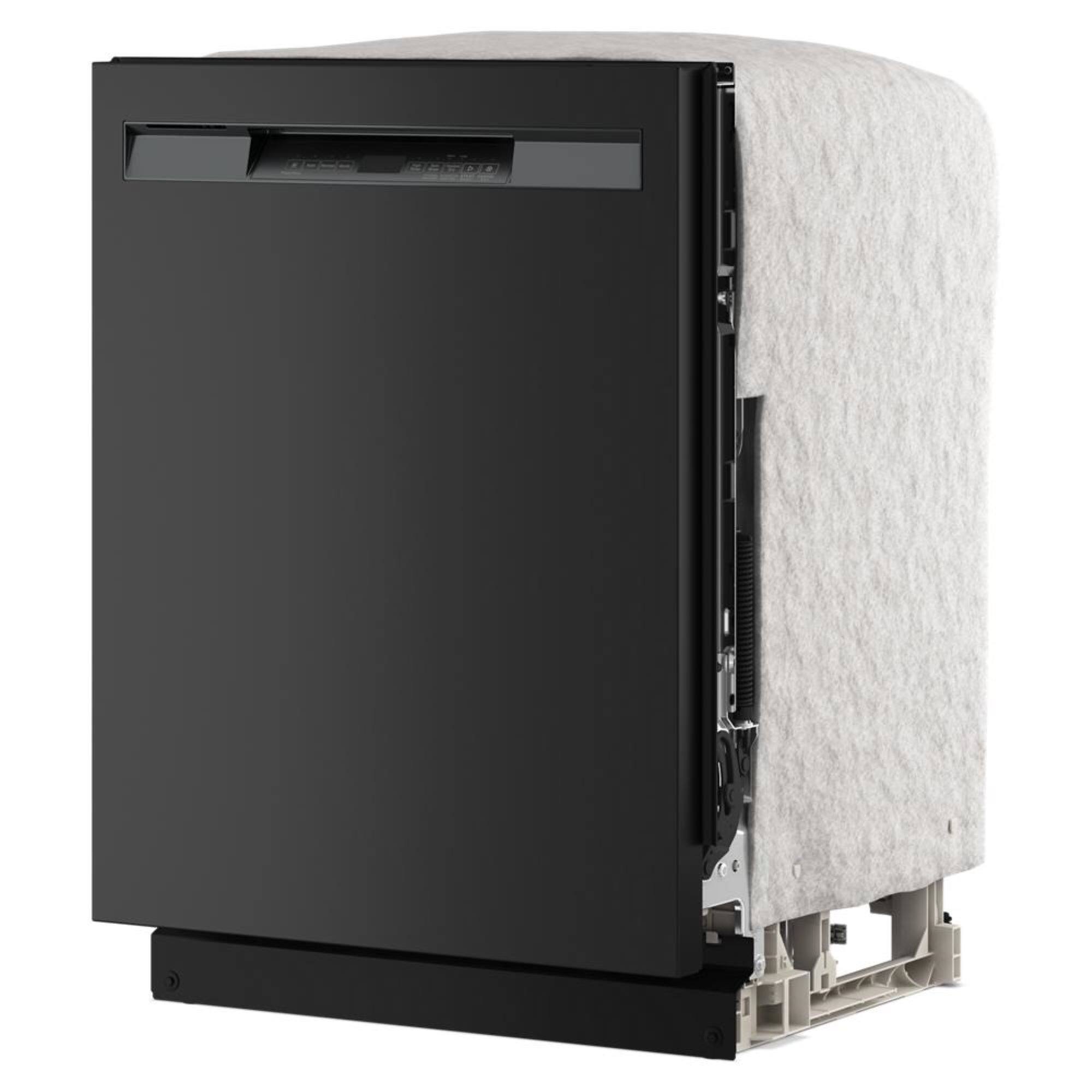 Left. Maytag - 24" Front Control Built-In Stainless Steel Tub Dishwasher with PowerBlast Cycle and 50 dBA - Black.