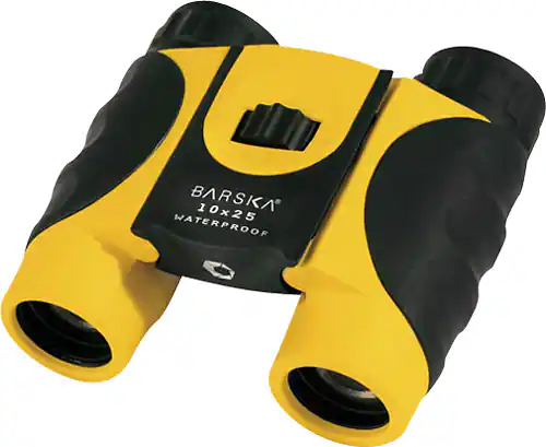 Angle. Barska - Colorado 10 x 25 Waterproof Binoculars - Black/Yellow.