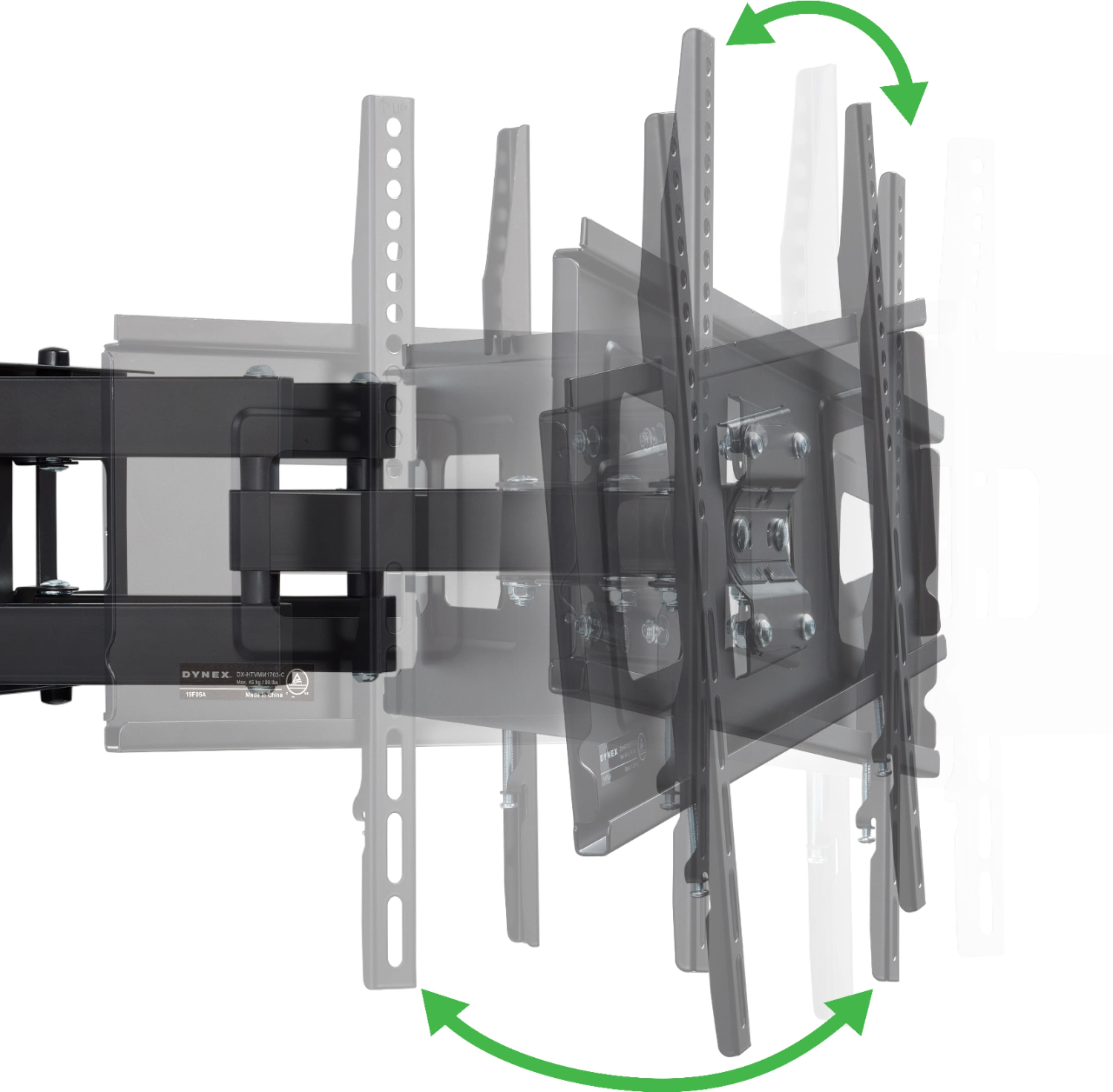 Alt View 11. Dynex™ - 47" - 75" Full Motion TV Wall Mount - Black.