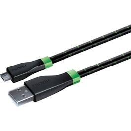 Bionik - LYNX 10' USB-to-Micro USB Charge-and-Sync Cable - Green/Black