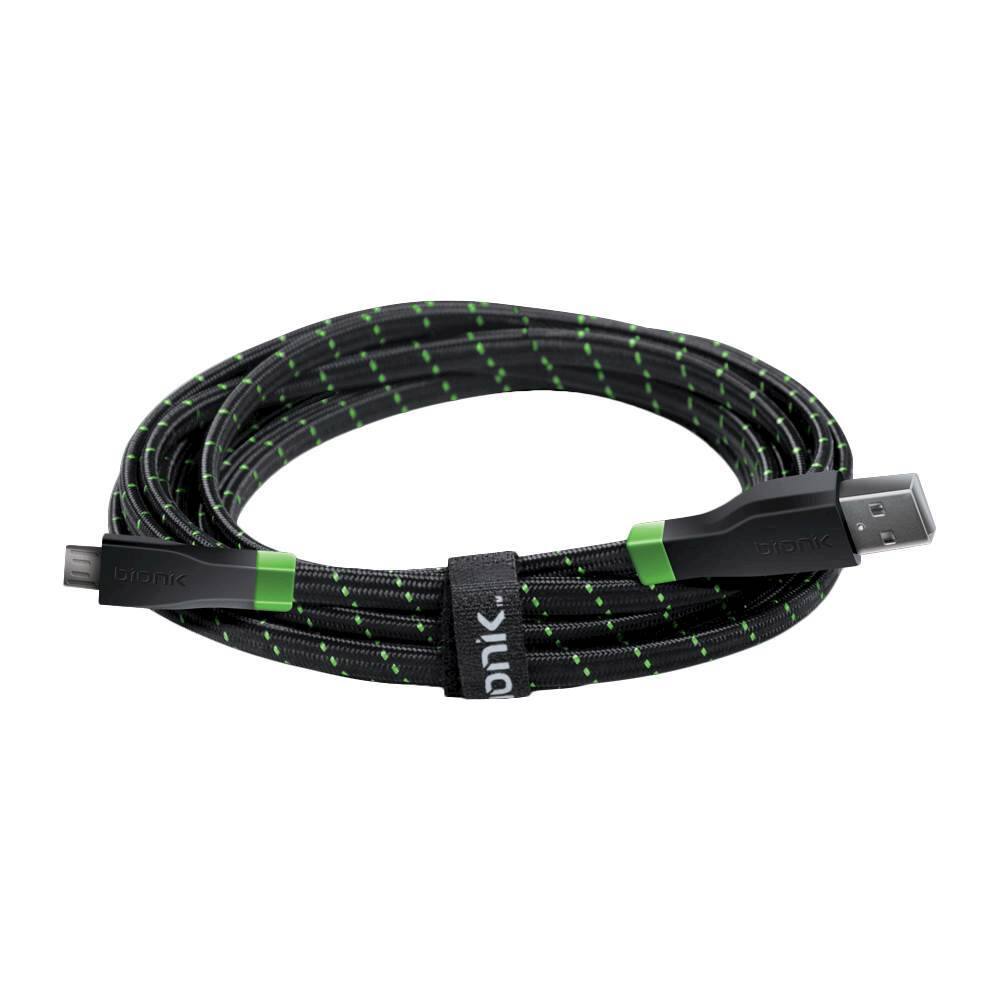 Alt View 12. Bionik - LYNX 10' USB-to-Micro USB Charge-and-Sync Cable - Green/Black.
