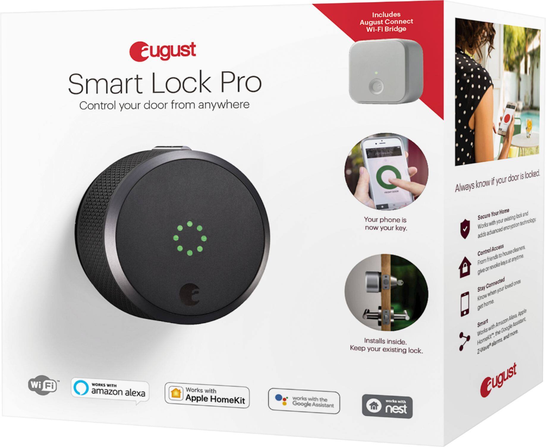 Best Buy: August Smart Lock Pro + Connect Dark gray AUG-SL03-C02-G03