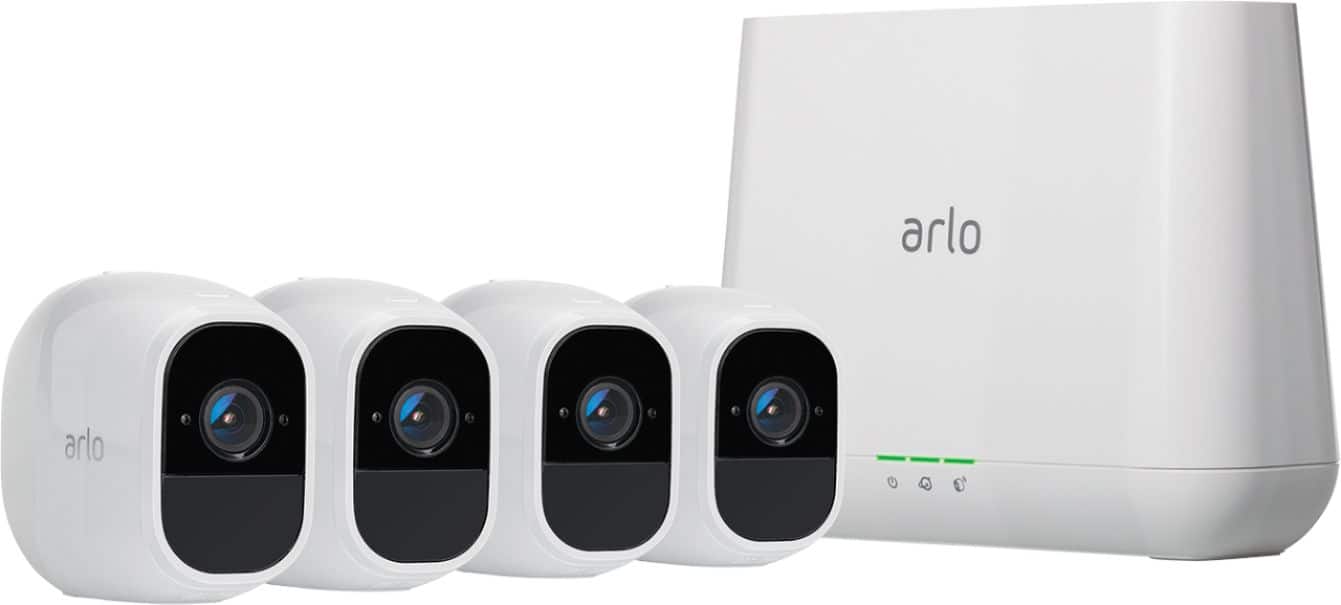 Front. Arlo - Pro 2 4-Camera Indoor/Outdoor Wireless 1080p Security Camera System.