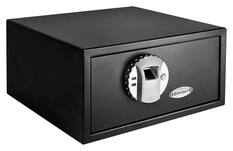 Front. Barska - Biometric Fingerprint Security Home Safe Box 0.79 Cu Ft - Black.