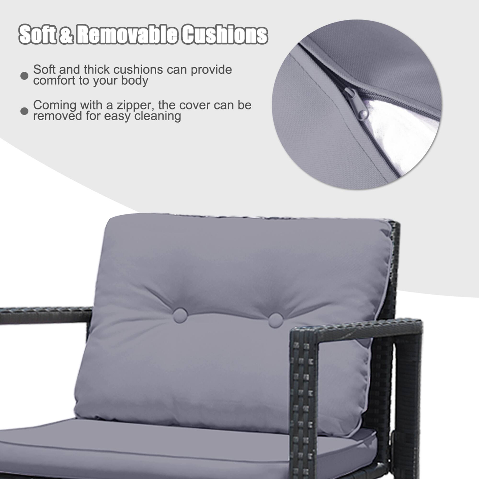 Soft & Removable Cushions

Soft and thick cushions can provide comfort to your body

Coming with a zipper, the cover can be removed for easy cleaning