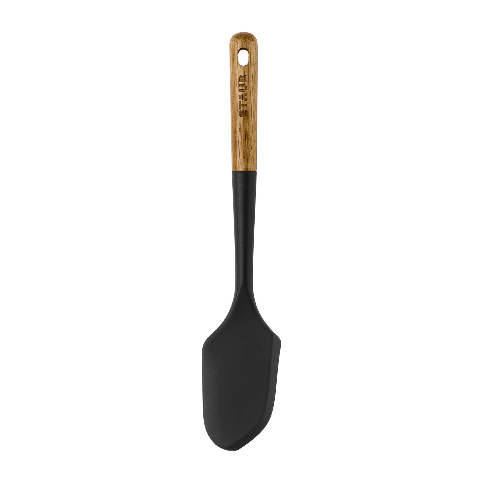 Alt View 3. Staub - Staub Silicone with Wood Handle Cooking Utensil, Spatula - Matte Black.
