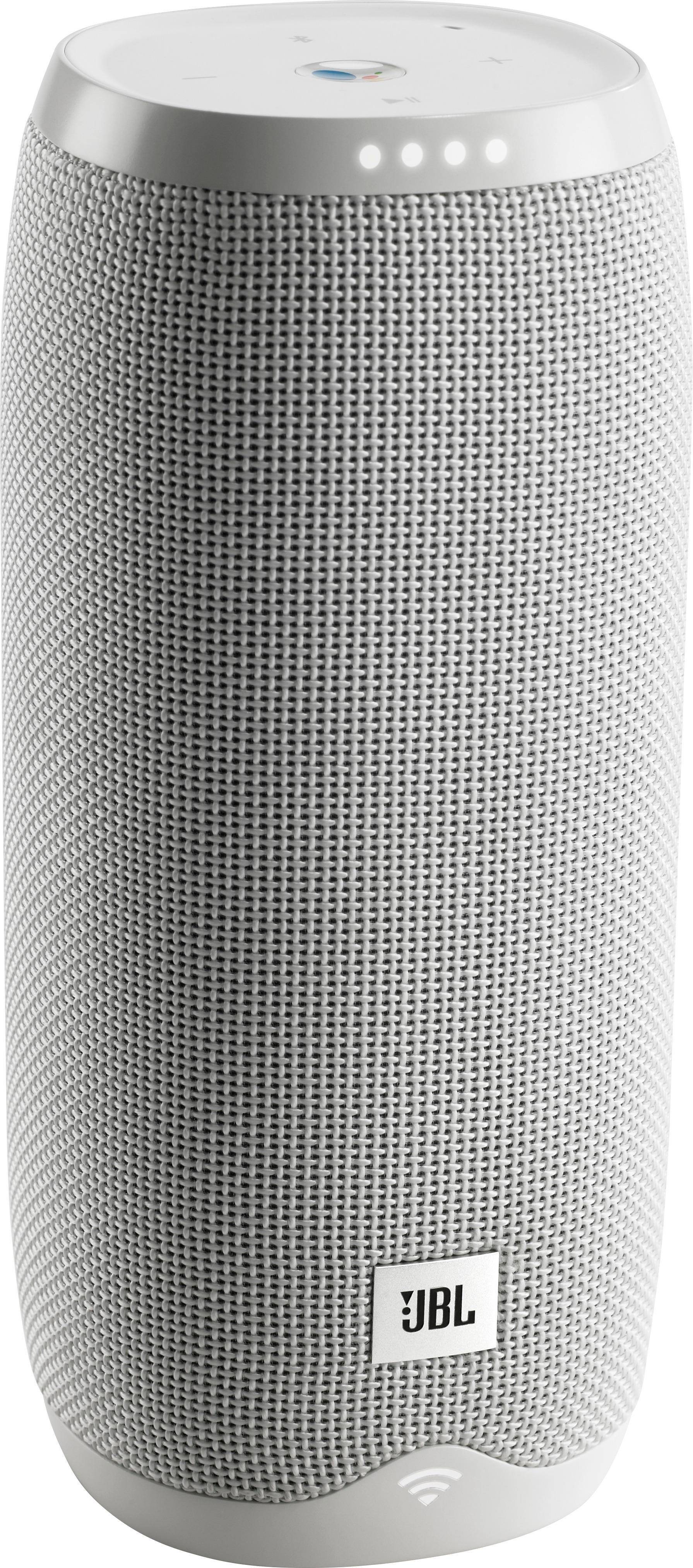 Angle. JBL - LINK 20 Smart Portable Bluetooth Speaker with Google Assistant - White.
